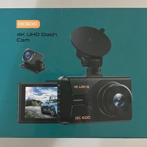 Open Box Spade Dash Cam Front and Rear 4K GPS WiFi Dual Dash Camera DC600
